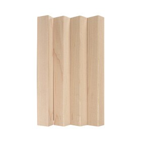 1" Wide x 8' High Unfinished Solid Maple Decorative Tambour Sheet | Triangle Pattern