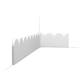 Orac Decor | High Density Polyurethane Baseboard Moulding | Primed White | 5-7/8in H x 78-3/4in Long