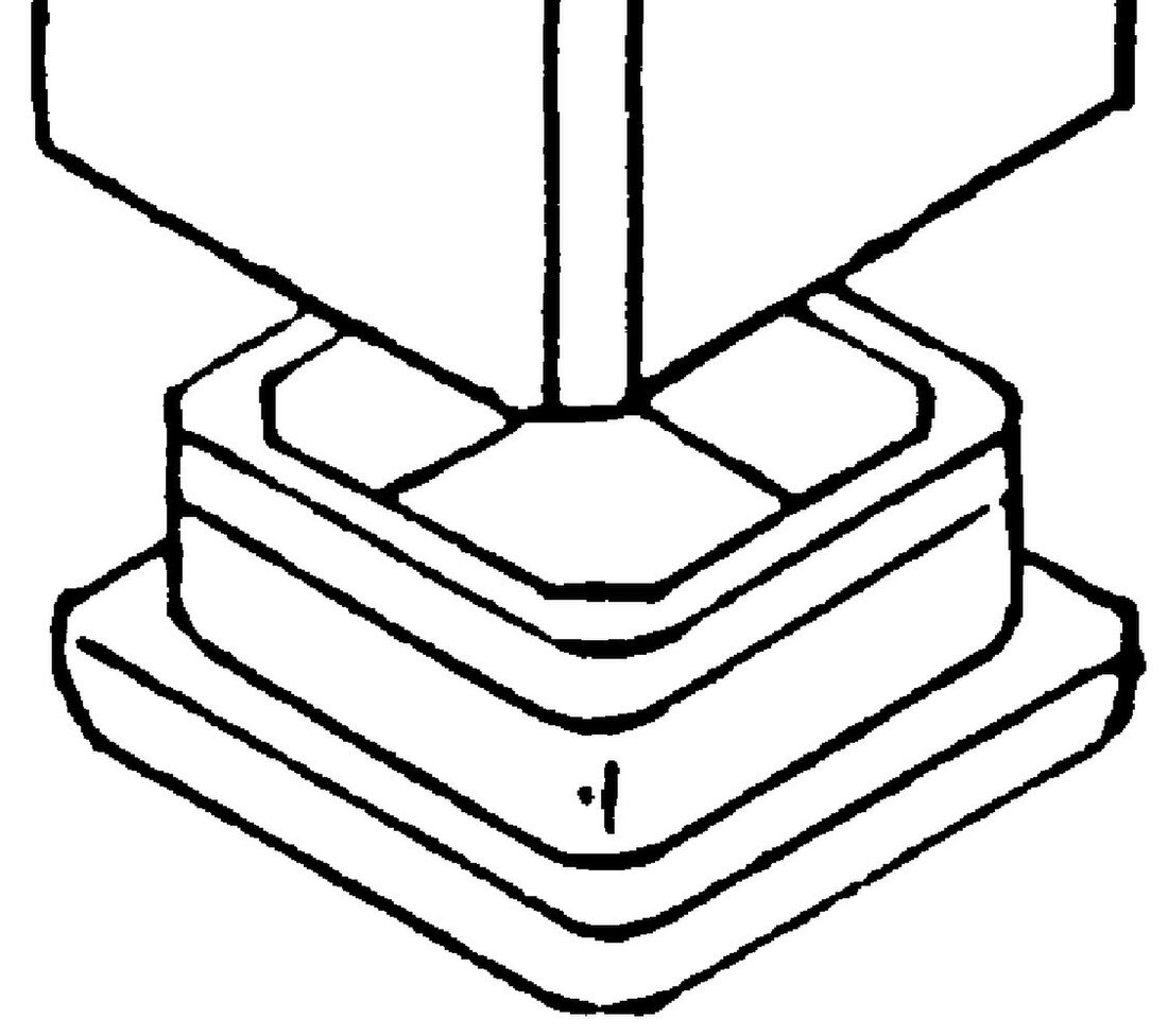 7/8in Sq | 16 Gauge ABS | Plastic Inside End Cap for Tubing