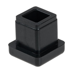 1/2in Sq | 16 Gauge Black Finish ABS | Plastic Inside End Cap for Tubing
