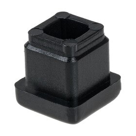 1/2in Sq | 18 Gauge Black Finish ABS | Plastic Inside End Cap for Tubing