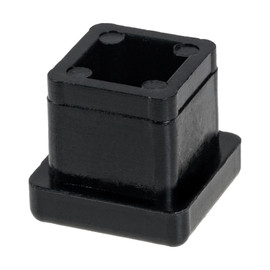 5/8in Sq | 16 Gauge Black Finish ABS | Plastic Inside End Cap for Tubing