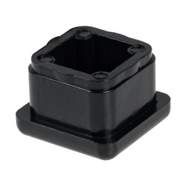 3/4in Sq | 16 Gauge Black Finish ABS | Plastic Inside End Cap for Tubing