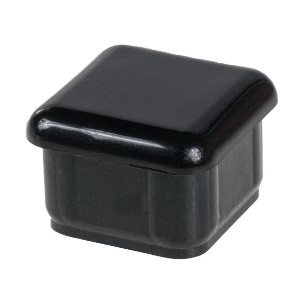 3/4in Sq | 18 Gauge Black Finish ABS | Plastic Inside End Cap for Tubing