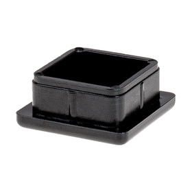 1-1/4in Sq | 11 Gauge Black Finish ABS | Plastic Inside End Cap for Tubing