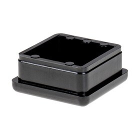 1-1/4in Sq | 16 Gauge Black Finish ABS | Plastic Inside End Cap for Tubing