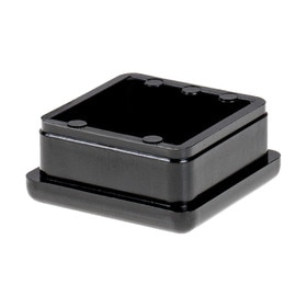 1-1/4in Sq | 16 Gauge Black Finish ABS | Plastic Inside End Cap for Tubing