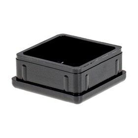 1-1/4in Sq | 18 Gauge ABS | Plastic Inside End Cap for Tubing