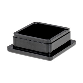 1-1/2in Sq | 11 Gauge Black Finish ABS | Plastic Inside End Cap for Tubing