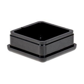 1-1/2in Sq | 16 Gauge Black Finish ABS | Plastic Inside End Cap for Tubing