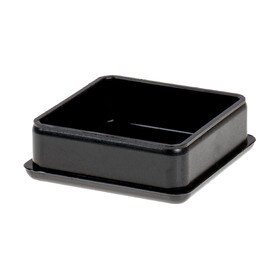 1-1/2in Sq | 18 Gauge Black Finish ABS | Plastic Inside End Cap for Tubing
