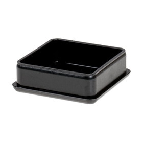 1-1/2in Sq | 18 Gauge Black Finish ABS | Plastic Inside End Cap for Tubing