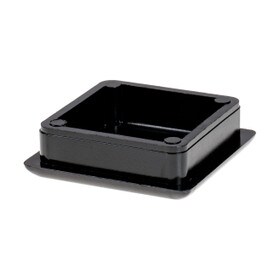 1-3/4in Sq | 11 Gauge Black Finish ABS | Plastic Inside End Cap for Tubing
