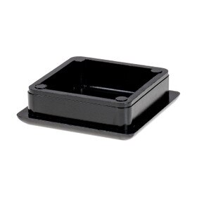 1-3/4in Sq | 11 Gauge Black Finish ABS | Plastic Inside End Cap for Tubing