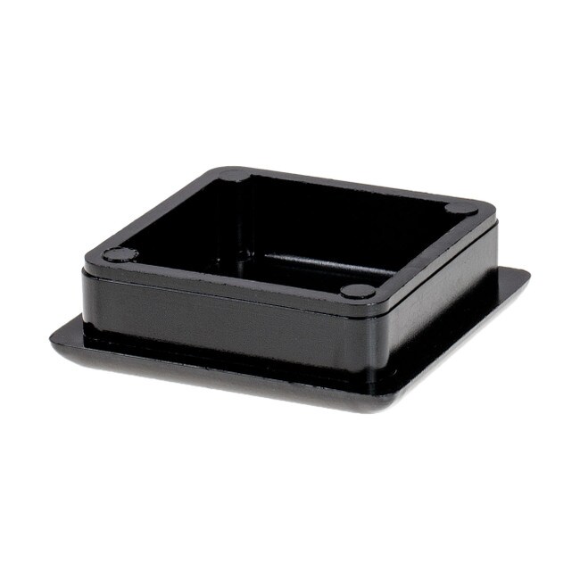 1-3/4in Sq | 11 Gauge Black Finish ABS | Plastic Inside End Cap for Tubing