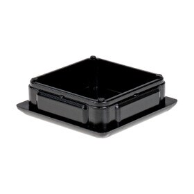 1-3/4in Sq | 14 Gauge Black Finish ABS | Plastic Inside End Cap for Tubing