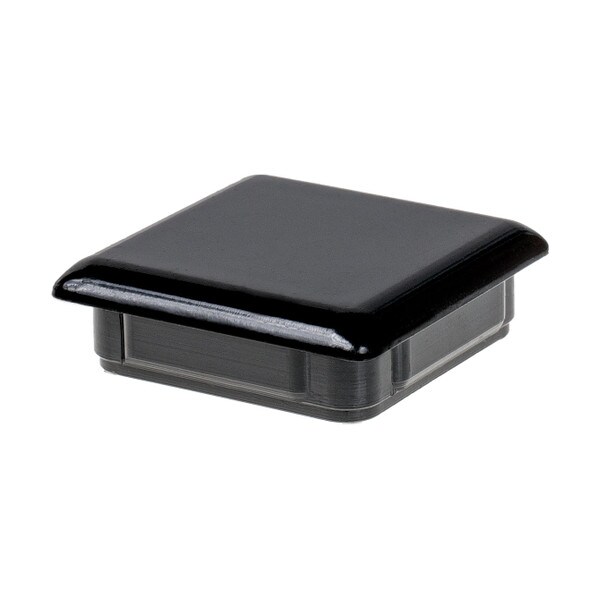 1-3/4in Sq | 14 Gauge Black Finish ABS | Plastic Inside End Cap for Tubing