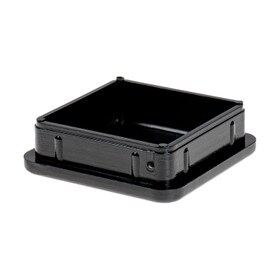 2in Sq | 11 Gauge Black Finish ABS | Plastic Inside End Cap for Tubing