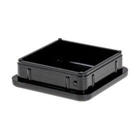 2in Sq | 11 Gauge Black Finish ABS | Plastic Inside End Cap for Tubing