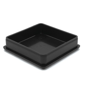 2in Sq | 16 Gauge Black Finish ABS | Plastic Inside End Cap for Tubing