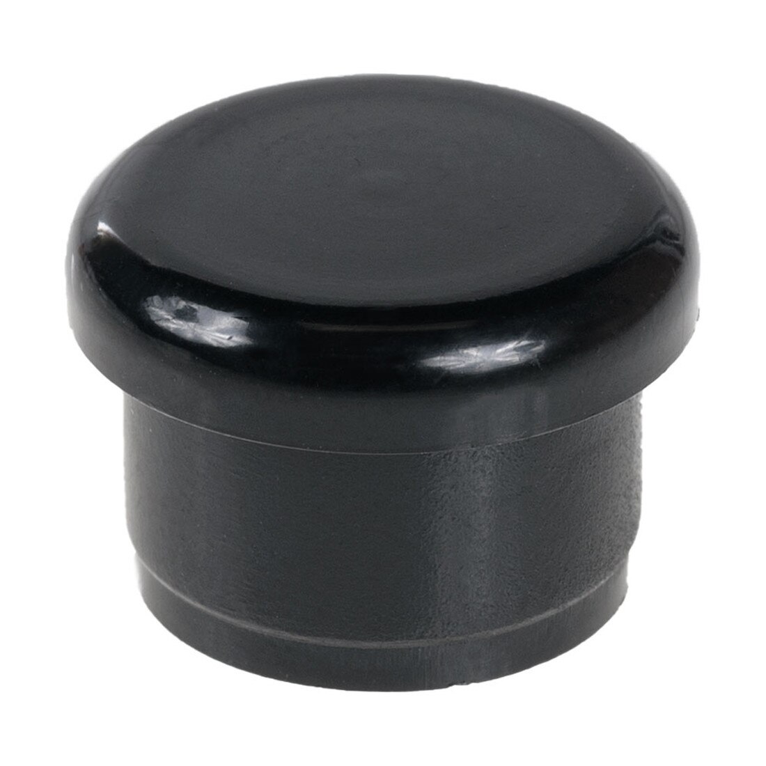 3/4in Dia | 16 Gauge Black Finish ABS | Plastic Round Inside End Cap for Tubing