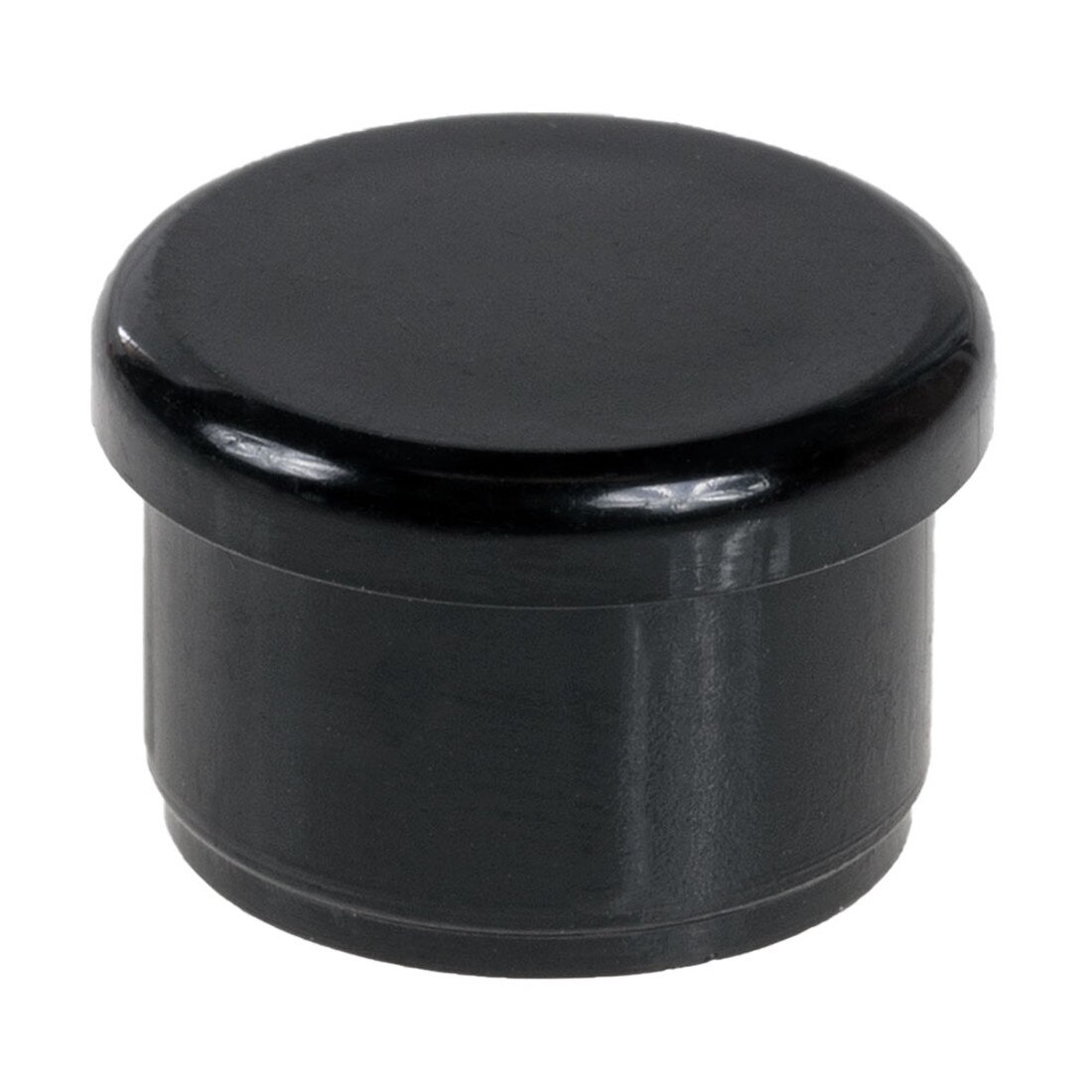 3/4in Dia | 18 Gauge Black Finish ABS | Plastic Round Inside End Cap for Tubing