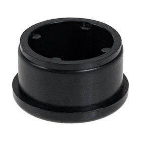 7/8in Dia | 18 Gauge Black Finish ABS | Plastic Round Inside End Cap for Tubing