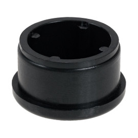 7/8in Dia | 18 Gauge Black Finish ABS | Plastic Round Inside End Cap for Tubing