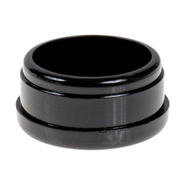 1-1/4in Dia | 18 Gauge Black Finish ABS | Plastic Round Inside End Cap for Tubing