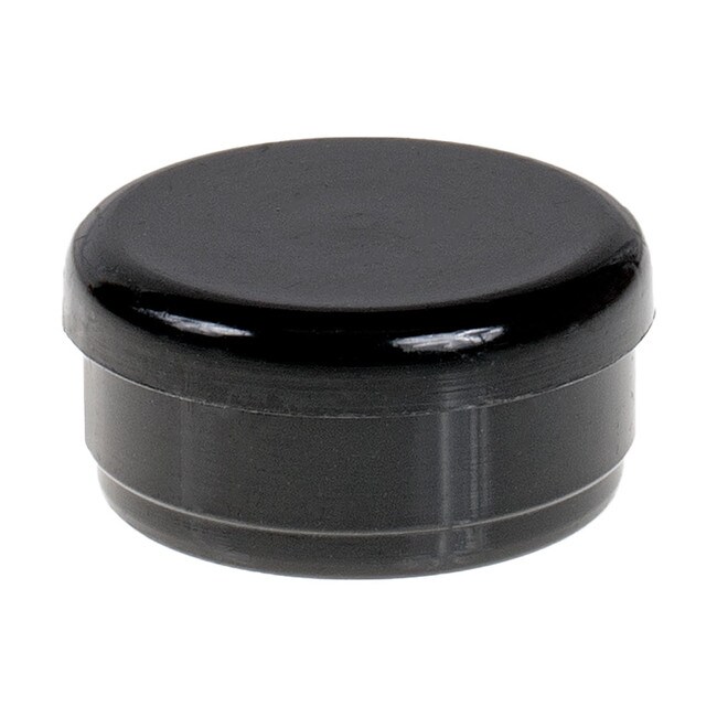1-1/4in Dia | 18 Gauge Black Finish ABS | Plastic Round Inside End Cap for Tubing