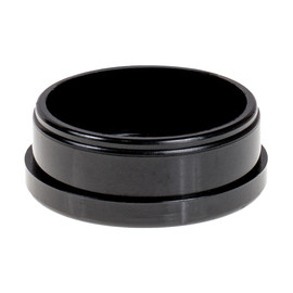 1-1/2in Dia | 18 Gauge Black Finish ABS | Plastic Round Inside End Cap for Tubing