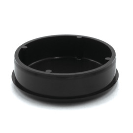 1-3/4in Dia | 18 Gauge Black Finish ABS | Plastic Round Inside End Cap for Tubing