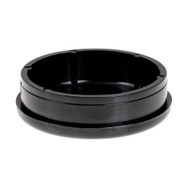 2in Dia | 16 Gauge Black Finish ABS | Plastic Round Inside End Cap for Tubing