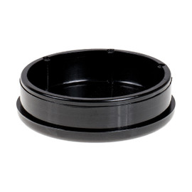 2in Dia | 18 Gauge Black Finish ABS | Plastic Round Inside End Cap for Tubing