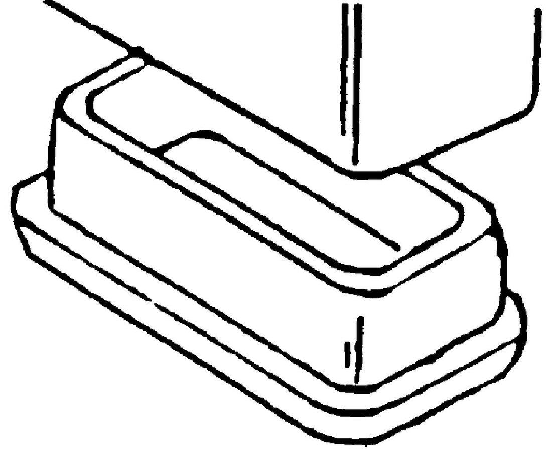 2in x 3in Rectangular | 11 Gauge Black Finish ABS | Plastic Inside End Cap for Tubing