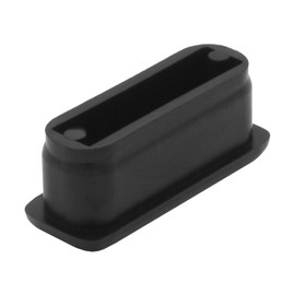 3/8in x 1in Rectangular | 20 Gauge Black Finish ABS | Plastic Inside End Cap for Tubing