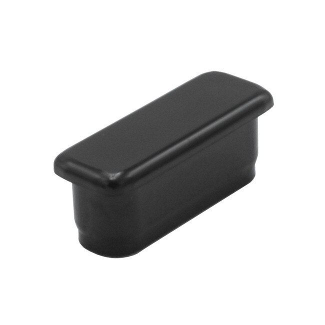 Rectangular Plastic End Cap 3/8in x 1in Rectangular SHK12RTBK