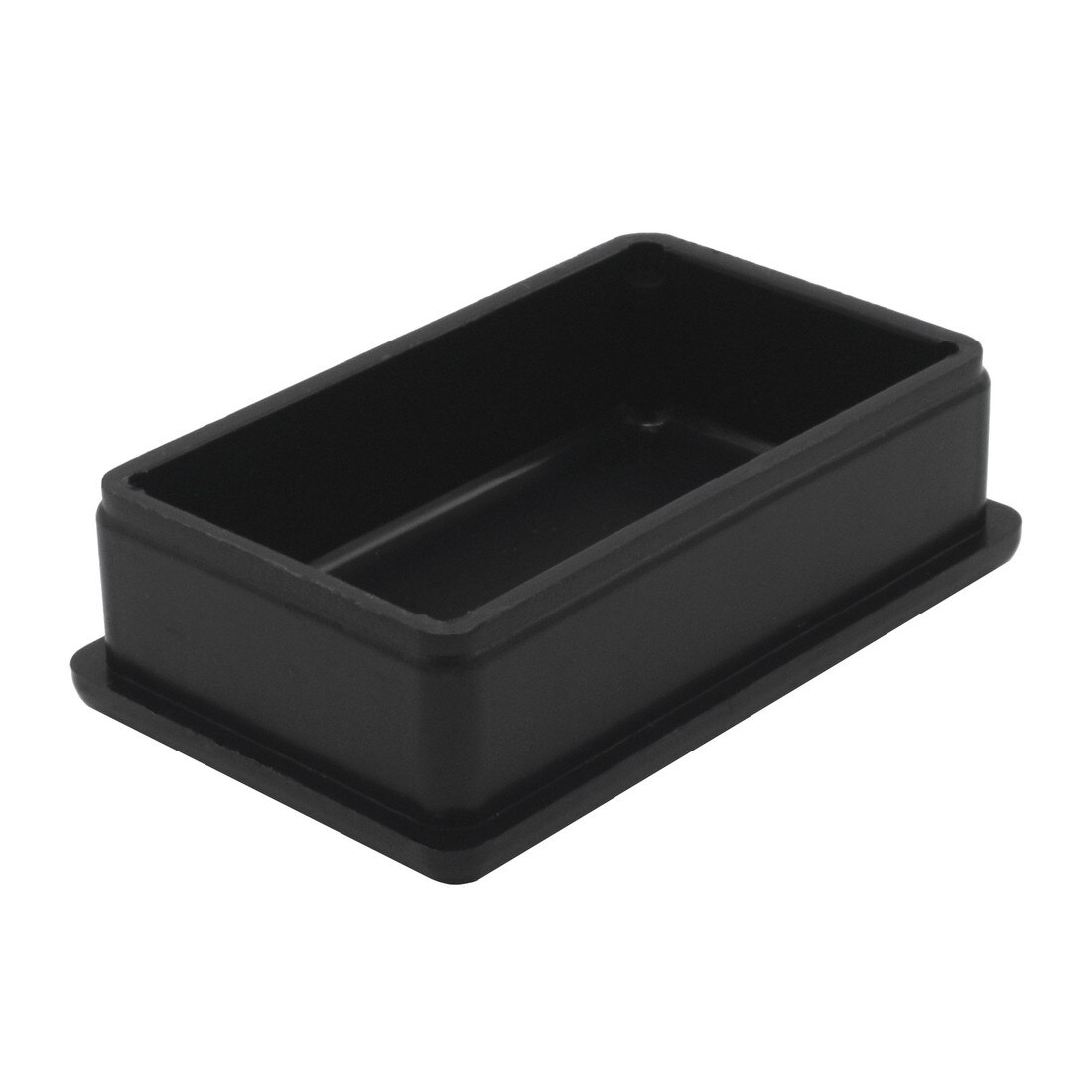1-1/4in x 2in Rectangular | 16 Gauge Black Finish ABS | Plastic Inside End Cap for Tubing