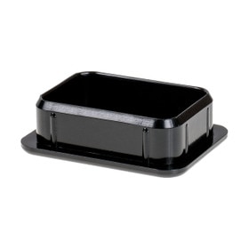 1-1/2in x 2in Rectangular | 11 Gauge Black Finish ABS | Plastic Inside End Cap for Tubing