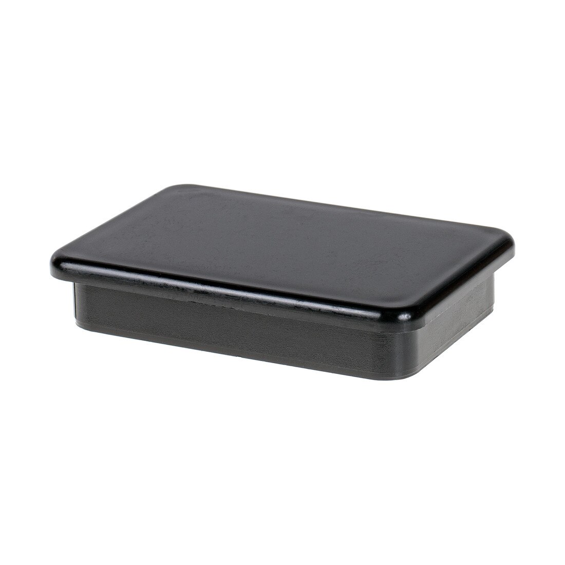 2in x 3in Rectangular | 11 Gauge Black Finish ABS | Plastic Inside End Cap for Tubing