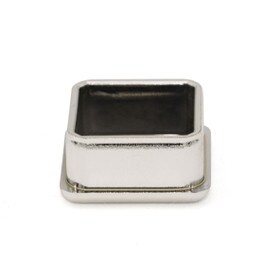 1in Sq | 18 Gauge ABS Chrome Plated | Plastic Inside End Cap for Tubing