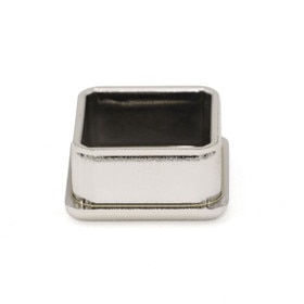 1in Sq | 18 Gauge ABS Chrome Plated | Plastic Inside End Cap for Tubing