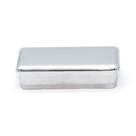 1in x 2in Rectangular | 16 Gauge Chrome Plated ABS | Plastic Inside End Cap for Tubing