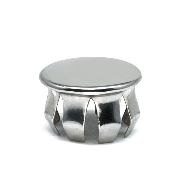 1in Dia | 16 - 18 Gauge Bright Nickel Plated Steel | Metal Inside Spring Cap for Tubing