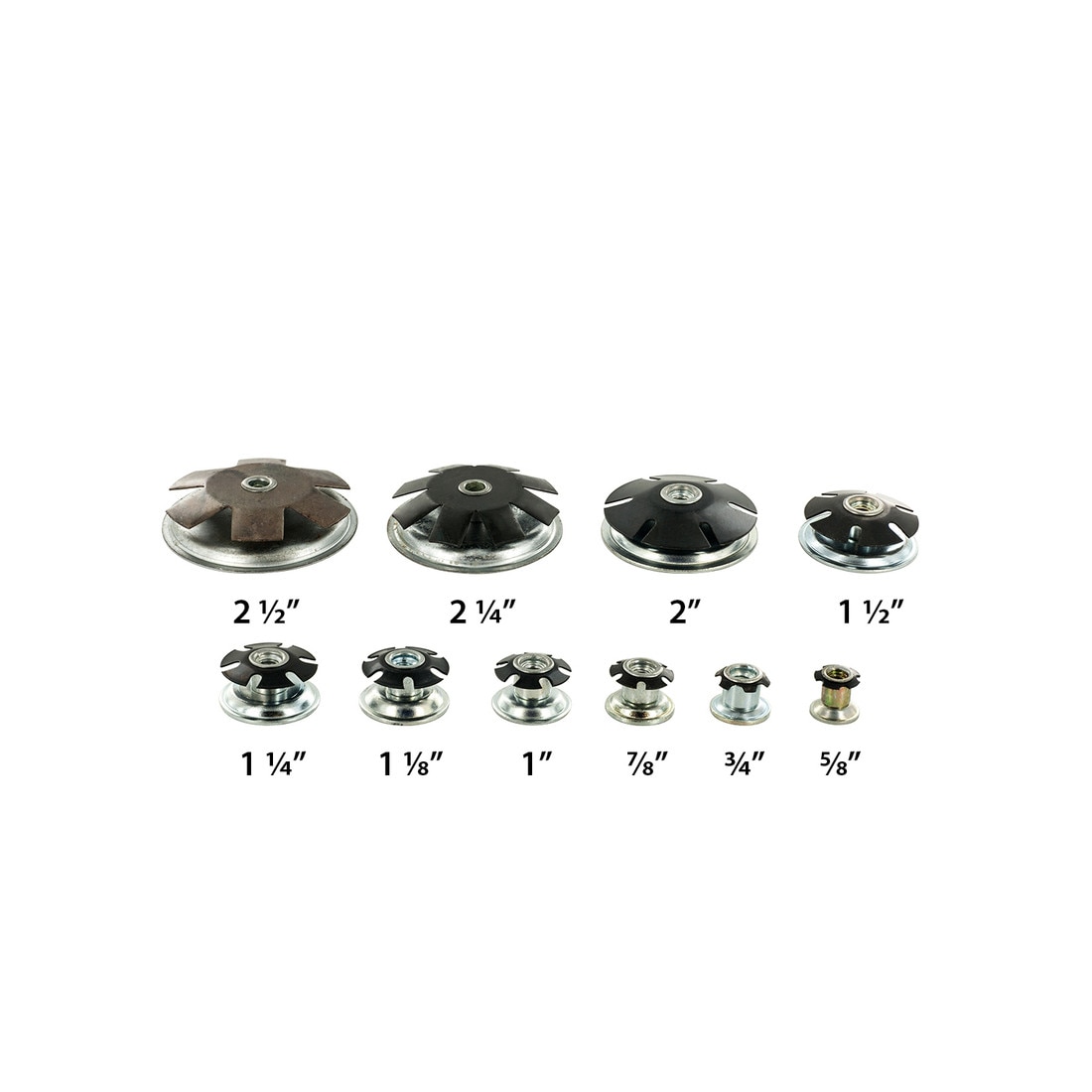 Heat Treated Carbon Steel | Round Single Star Metal Insert