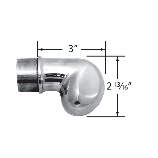 1-1/2in Dia | Polished Brass Finish | End Caps | S82-224 Series