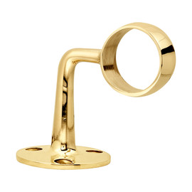 1-1/2in Dia x 4in H | Polished Brass Finish | Hand Rail Bracket