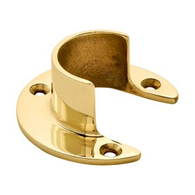 1-1/2in Dia x 1-1/4in H | Polished Brass Finish | Flange