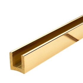 Polished Brass Finish | Channel for 1/4in Glass