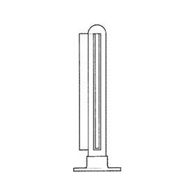 1-1/2in Dia x 16in H | Satin Stainless Steel Finish | Partition Corner Post
